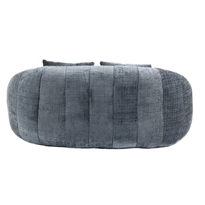 English Elm Bean Bean Bag Sofa High-Density Memory Foam Two-Seater Lounger High Back Chenille Cozy Support Gray W395P181439