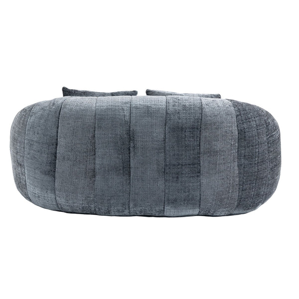 English Elm Bean Bean Bag Sofa High-Density Memory Foam Two-Seater Lounger High Back Chenille Cozy Support Gray W395P181439