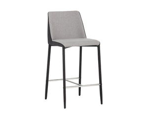 Sunpan Renee Modern Counter Stool in Armour Grey & Dark Slate - Sleek Design for Urban Dining Spaces