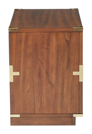 OSP Home Furnishings Wellington 2-Drawer Cabinet Toasted Wheat