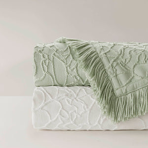 English Elm 3PCS King Bedspread Set - 120"x108" Lightweight Cotton-Blend Coverlet with 2 King Shams, Breathable B035P341101