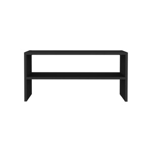 English Elm Basic 23" Wide 2-tier shelf Stackable Shoe Rack — Space-Saving Organizer for Closets, Entryways, Easy Assembly Black 33 L x 19 W x 4 H B200P235832