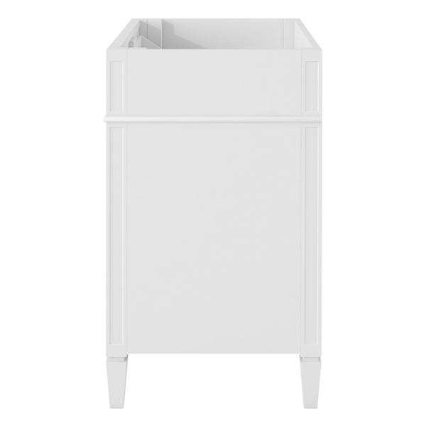 English Elm 30'' Modern Bathroom Vanity Cabinet with Roman Legs, 3 Drawers, Adjustable Shelf, Tip-Out Drawer, Durable MDF/Solid Wood White N710P236988K