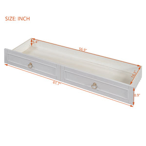 English Elm Queen Murphy Wall Bed with Rattan Panel Cabinet and Storage Drawers for Studio Rooms White LP000676AAK