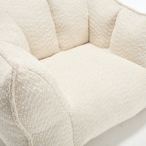 English Elm Sofa plush beanbag chair with superfiber cover and resilient foam filling for ultimate home comfort and relaxation Beige W1996P252264