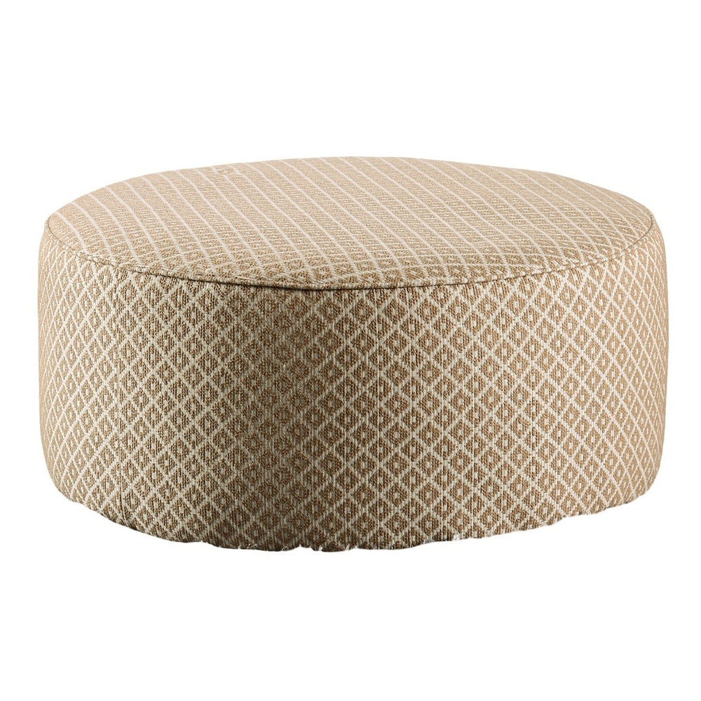 English Elm Transitional Upholstery Ottoman With Gold & Gray Finish - Versatile Centerpiece For Any Space B2741P355205-GIGA