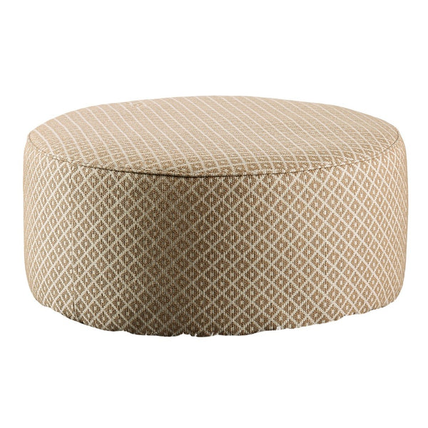 English Elm Transitional Upholstery Ottoman With Gold & Gray Finish - Versatile Centerpiece For Any Space B2741P355205-GIGA