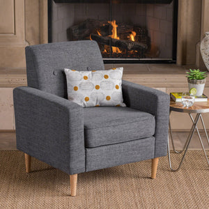 English Elm Christopher Knight Home® - CHAIR Gray Fabric Modern Club Chair — Elegant, Supremely Comfortable Living Room Accent Seat 61237.00GRY