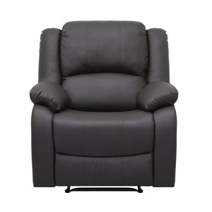 English Elm Modern Fairview Recliner Chair Plush Microfiber Manual Reclining Pillowtop Arms Solid Wood Frame Dark Brown 35 L x 30.5 W x 26.5 H B011P188428