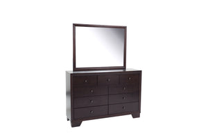 English Elm Modern Nine Drawer Wide Dresser Rubberwood Build Warm Brown Finish Bedroom Storage B011P448737