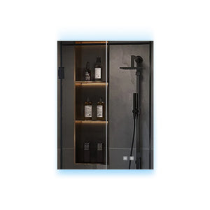English Elm Corsica Aluminum Led Medicine Cabinet with Defogger Touchscreen and Soft Close Hinges B2731P477799