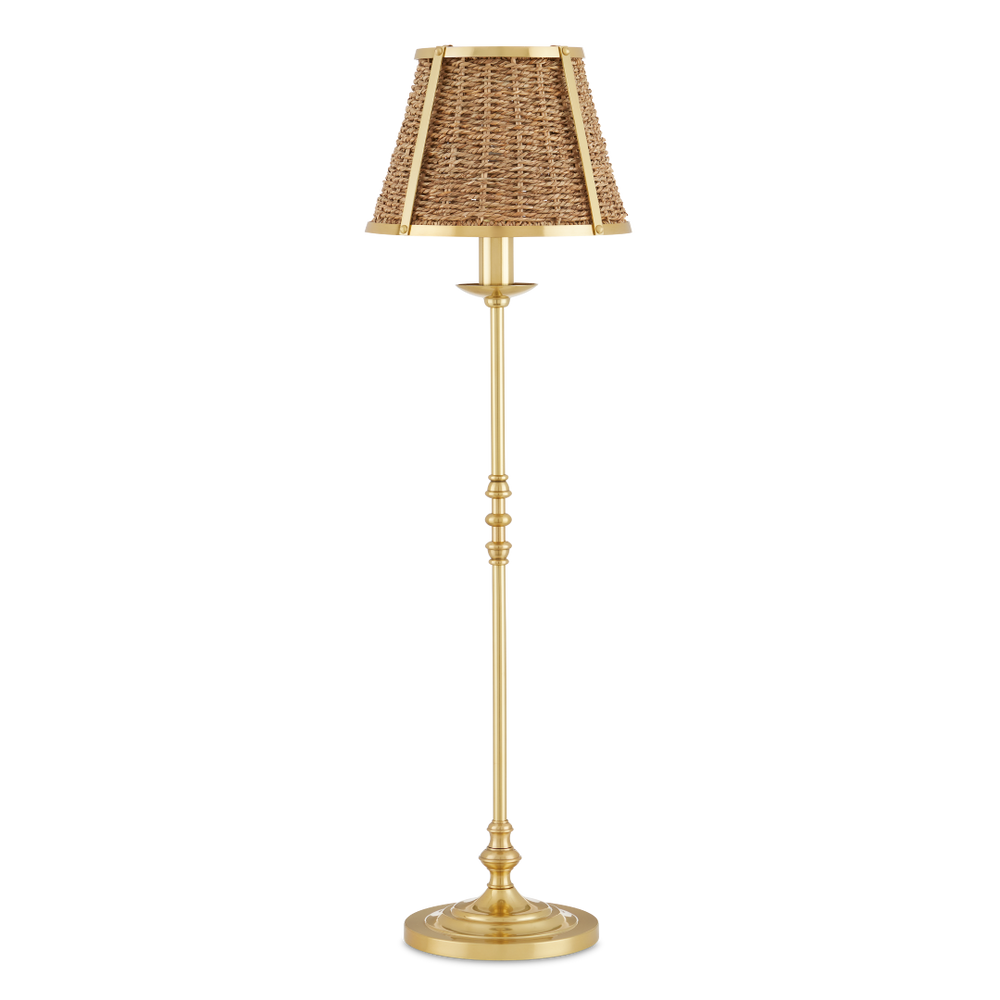 Deauville Table Lamp - Handmade Seagrass & Brass Design by Suzanne Duin for Elegant Home Decor
