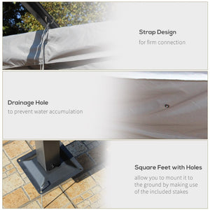 English Elm Outsunny 11.5' X 11.5' Retractable Pergola Canopy - Durable Uv Protection For Patios & Gardens W2225P174284-GIGA