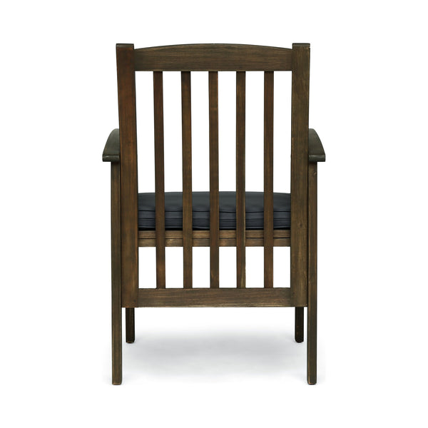 English Elm Christopher Knight Home® - CASA Acacia Dining Chair Set with Water-Resistant Cushions, Durable Solid Wood Patio Seating, Stylish Slat Design DARK GREY 61720.00GGRY