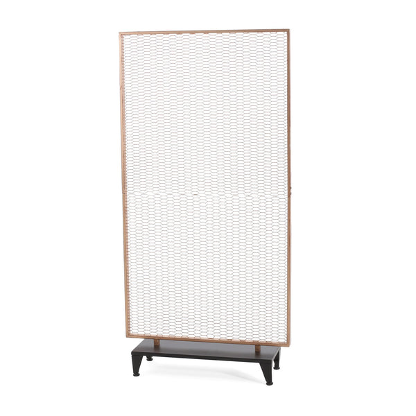 English Elm Christopher Knight Home® - STEEL Screen Divider Iron Room Partition – Gold Brushed Brown Mesh Panel, Modern Free-Standing Accent (33.5x32.5) 67262.00
