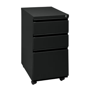 OSP Home Furnishings 22" Mobile Pedestal with Locking Drawers Full Extension Ball Bearing Slides Office Filing PTC22BBF-B