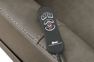 English Elm Contemporary Sandbach Manual Glider Recliner with Padded Track Arms, Smooth Motion, Soft Neutral Fabric Upholstery Gray 31 L x 36 W x 34 H B2741P387677