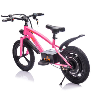 English Elm 24v Kids Electric Dirt Bike 300w Motor 16in Pneumatic Tires Adjustable Seat Ages 5 to 12 Pink W1578P335443