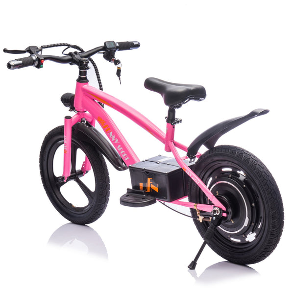 English Elm 24v Kids Electric Dirt Bike 300w Motor 16in Pneumatic Tires Adjustable Seat Ages 5 to 12 Pink W1578P335443