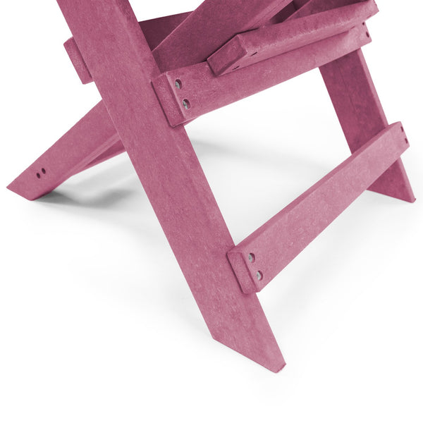 English Elm Coastal Bay Recycled Hdpe Folding Bistro Chair for Patio and Balcony Use Burgundy B2745P409665