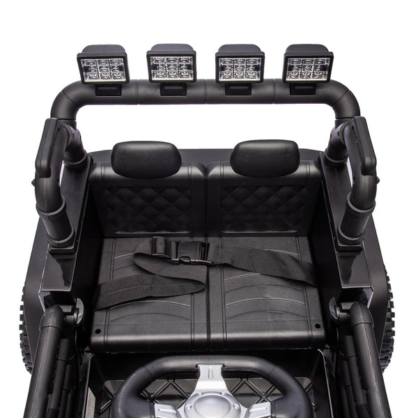English Elm 24v Kids Electric Ride on Car with Parental Remote Dual Motors and Four Wheel Suspension Black W1578P208321