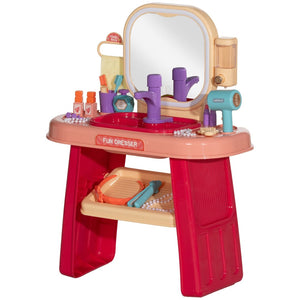 English Elm Qaba Kids Vanity Set - Interactive Toddler Makeup Table With Led Lights, Music & 23 Fun Accessories W2225P249754-GIGA