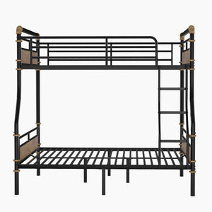 English Elm Full Xl Over Queen Metal Bunk Bed – Stylish Industrial Design With Detachable Feature For Teens! W2580S00013
