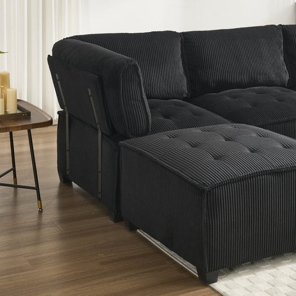 English Elm United We Win U-Shaped Modular Sectional Sofa With Reversible Chaise – 6-Seater Comfort For Any Room W1568S00159-GIGA