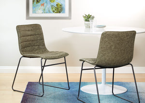 OSP Home Furnishings Halo Stacking Chair  - Set of 2 Olive