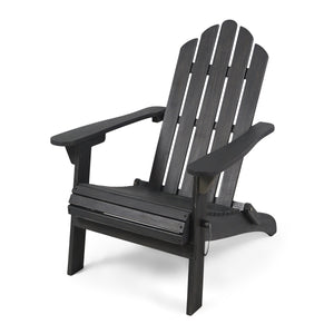 English Elm Christopher Knight Home® - HOLLYWOOD Acacia Wood Foldable Adirondack Chair for Patio & Poolside — Weather-Resistant, Classic Comfort DARK GREY 39.25 L x 24.5 W x 7.75 H 62399.00DGRY