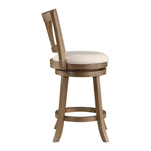 OSP Home Furnishings Miller Counter Stool Linen/Medium Oak