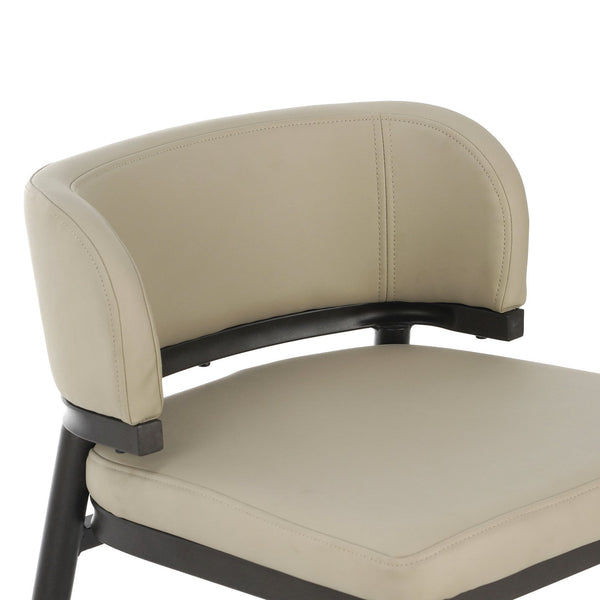 English Elm Christopher Knight Home® - Metal Industrial Leathaire Barstool Set of 2 with Comfortable Seat, Footrest, Non‑Slip Feet, Durable Frame khaki N771P247188V