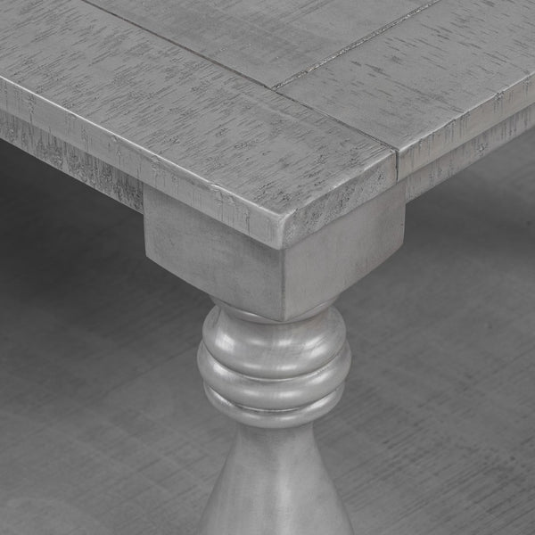 English Elm U_Style Vintage Coffee Table With Artistic Vase Column Legs - Luxurious Pine Veneer For Timeless Elegance N711P256967E-GIGA