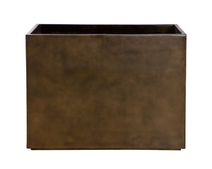 Sunpan LEILANI PLANTER - ELEGANT MODERN RECTANGULAR DESIGN FOR INDOOR AND OUTDOOR SPACES, ANTIQUE BRONZE Gold 111139