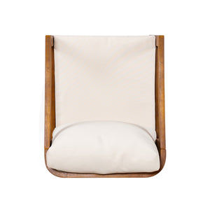 English Elm Christopher Knight Home® - Acacia Solid Acacia Wood Outdoor Dining Chairs Set of 2 with Beige Weather-Resistant Cushions, Natural Finish N776P286347B