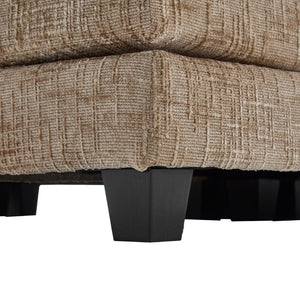 English Elm United Cozy Two-Seat Chenille Sofa With Detachable Armrests, Footstools, And Side Pockets For Storage W1568S00138-GIGA