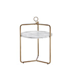 Miro Side Table [White/Gold]