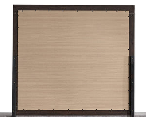 English Elm Grande Black Wood Grain Laminate Bedroom Mirror with Low Distortion Glass Modern Frame B078P497911