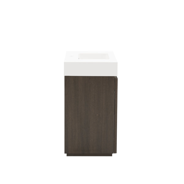 English Elm Galan Freestanding Bathroom Vanity Quartz Basin Fluted Wood Cabinet Modern Bath Oak,Smoke W1865S00219