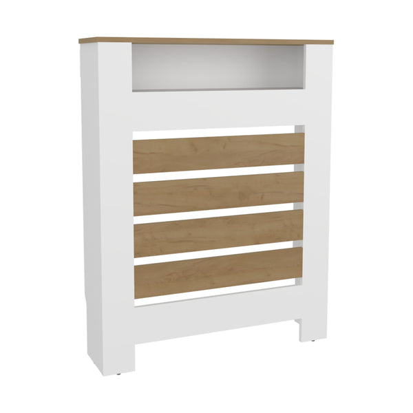 English Elm Radiator Cover Cabinet Slatted Ventilated Enclosure Matte Black Modern Minimalist Decor B070P337154