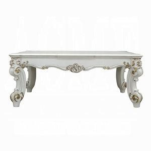 English Elm Antique Pearl Coffee Table – Elegant Scrolled Leg Design For Timeless Charm In Any Living Space B062P209127