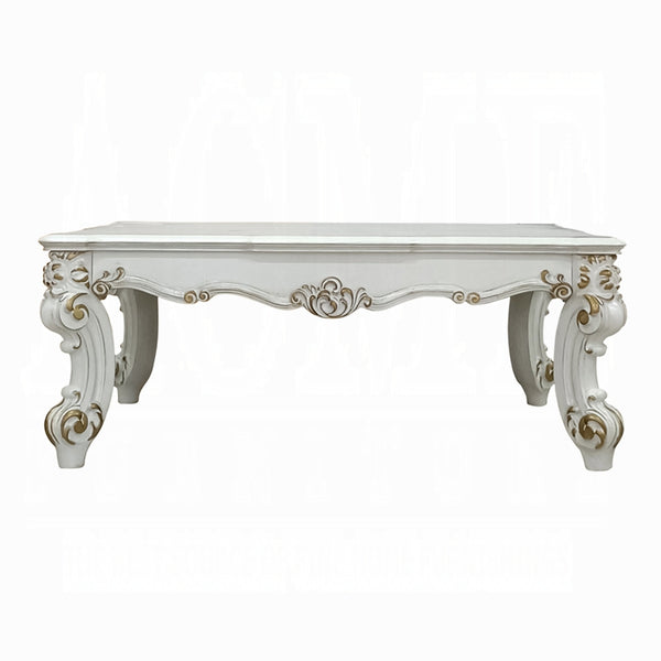 English Elm Antique Pearl Coffee Table – Elegant Scrolled Leg Design For Timeless Charm In Any Living Space B062P209127