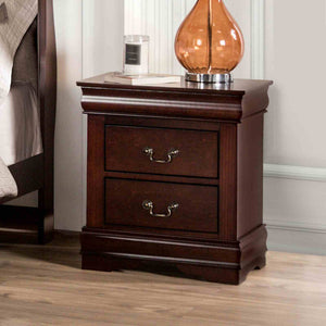 English Elm Light Gray Contemporary Nightstand Solid Rubberwood Dovetail Drawer Bedroom Storage Cherry B2741P433359