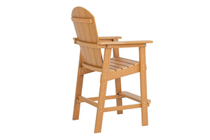 English Elm Lounge Teak-Color Outdoor Chair - All-Weather Comfort, Ergonomic Design & Space-Saving Features! W2085P364116