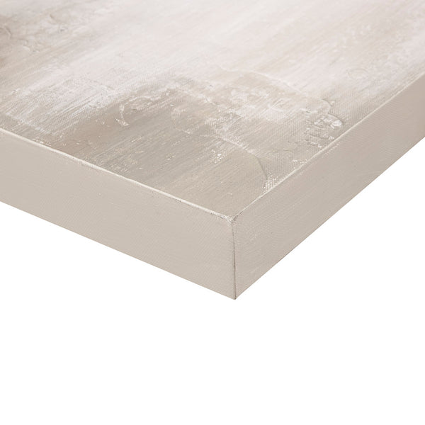 JLA Home Madison Park - Heavily Hand-Painted 3-Piece Canvas Triptych with Natural Rock Accents, Taupe Ombre & Subtle Glitter MP95C-0158