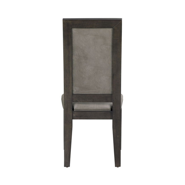 English Elm Jefy Faux Leather Dining Side Chairs Set of 2 Espresso Frame Contemporary Style B056P417074