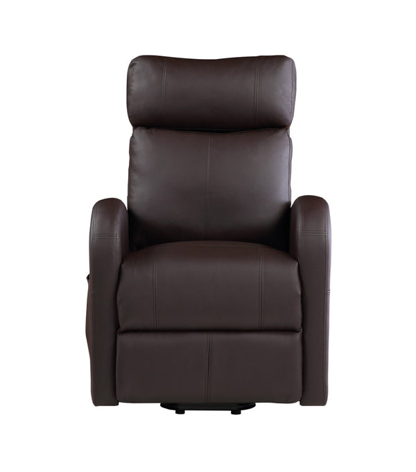 English Elm Ricardo Brown Synthetic Leather Power Lift Recliner For Effortless Comfort & Supportive Design B2726P279127-GIGA
