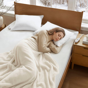 English Elm 1-Piece Full Heated Mattress Pad - Soft Polyester, 5-Setting Controller, Deep 15" Skirt For Comfort B035P408312