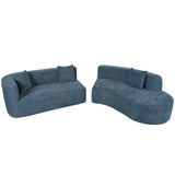 English Elm Modern Large 2-Piece Sectional Sofa With 3 Pillows,For Living Room, Bedroom