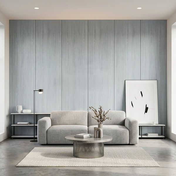 English Elm 1/4 in Mdf Wall Panels Light Gray Textured Grain Finish for Accent Walls 30 Pack B2763P494306
